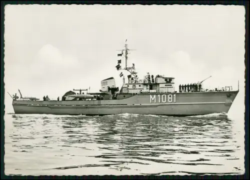 Foto AK - Minensuchboot M 1081 Konstanz Bundesmarine - Minenabwehr Küstenschutz