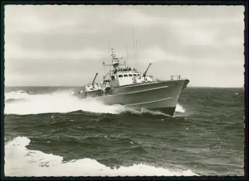 Foto AK - Schnellboot Nerz der Bundesmarine - wendiges, raketenbewaffnetes Boot