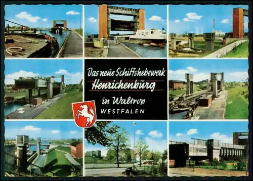 AK - Neues Schiffshebewerk Henrichenburg Waltrop größtes Europas eingeweiht 1962