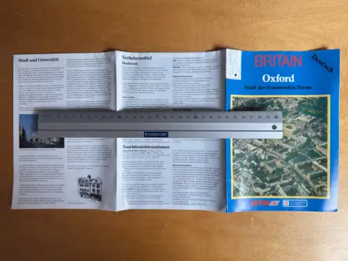 Deutschsprachiger Oxford-Reiseführer der BTA - Infos & Tipps - Faltblatt 60x35cm