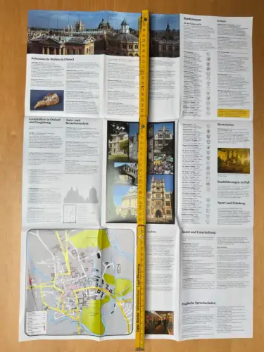 Deutschsprachiger Oxford-Reiseführer der BTA - Infos & Tipps - Faltblatt 60x35cm