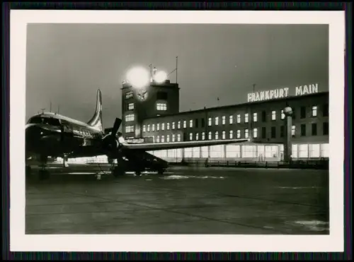 4x Foto - Flughafen Frankfurt Main bei Nacht - leuchtet im Dunkeln - und andere