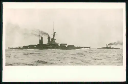 Foto AK - SMS Baden Linienschiff - und SMS Bayern Großlinienschiff Kaiser Marine