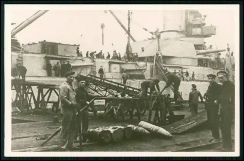 Foto AK - Abrüstung der SMS-Flotte 1919 - Entwaffnung Internierung in Scapa Flow