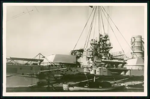Foto AK - Kriegsschiff S.M.S. Helgoland - Kaiserliche Marine - Geschütz Türme