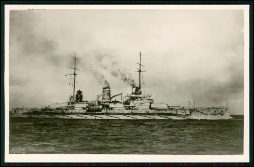 Foto AK - SMS Rheinland - Großlinienschiff Hochseeflotte - Skagerrak-Schlacht