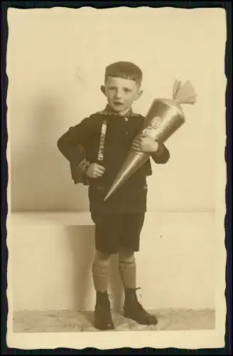 9x Foto AK Mein erster Schulgang 1918 - Junge Matrosenanzug Mütze Weddigen u. a.
