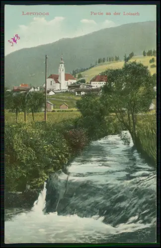 AK - Lermoos in Tirol - Loisach mit Kirche - herausgegeben vom Hotel Drei Mohren