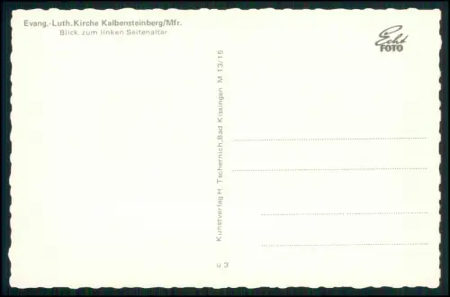 2x AK - Absberg - Weißenburg-Gunzenhausen - Seitenaltar Kirche Kalbensteinberg