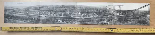 Klappkarte 56x9cm - 1. WK Bouillonville - zerstörte Brücke mit Heldengräber 1917
