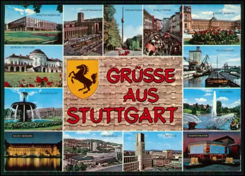 4x AK - Ansichtskarten - Stuttgart in Baden Württemberg - Diverse Ansichten
