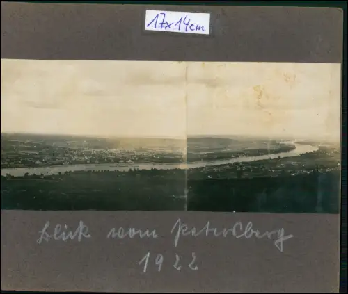 17x Foto  Blick vom Petersberg Stromberg Bonn Rhein 1922 - weitere aus Umgebung