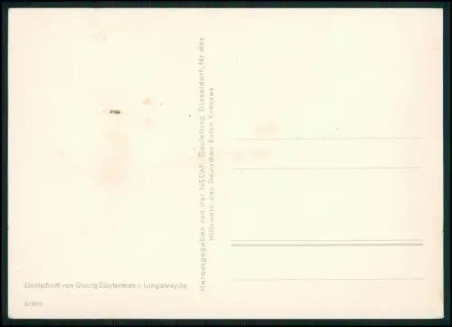 AK - Soldatengrab - Linolschnitt von Georg Sluyterman v. Langeweyde - Der Tod ..