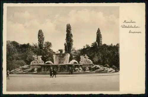 AK - München Wittelsbacher Brunnen - 1940 gel. Tag der Brief... Winterhilfswerk