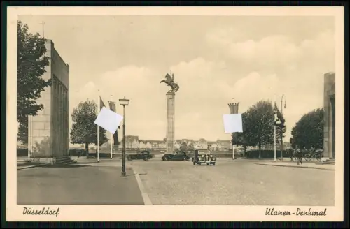 AK - Ulanen-Denkmal Düsseldorf Rheinufer - Gefallene des Ulanen-Regiments Nr. 11