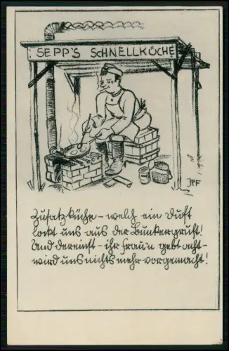 AK - SEPP'S SCHNELLKÜCHE - 1942 Düsseldorf 5. Batterie (Art.) Ers. Abt. II/255