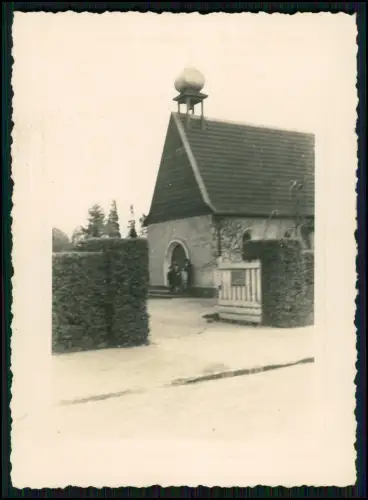 4x Foto 11x8cm - Südfriedhof in Bonn - Friedhofskapelle 1944 Besuch Grabstätte