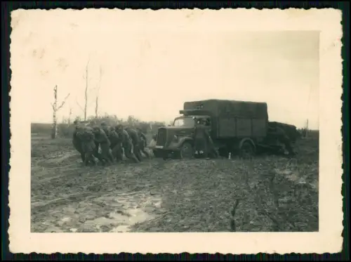 6x Foto - Frankreich Soldaten Wehrmacht - Trümmer Kriegszerstörung Brand u. a.