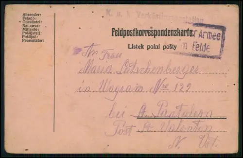 8x Feldpostkarte 1. WK - Deutsch Ungarisch 1917 nach Sankt Valentin Haide Tirol