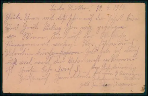 8x Feldpostkarte 1. WK - Deutsch Ungarisch 1917 nach Sankt Valentin Haide Tirol