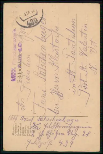 8x Feldpostkarte 1. WK - Deutsch Ungarisch 1917 nach Sankt Valentin Haide Tirol