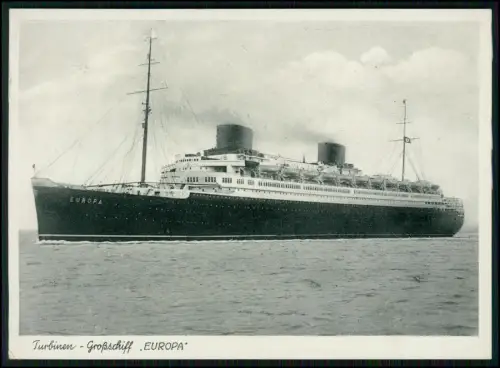 AK - Turbinen-Großschiff Europa - der Norddeutschen Lloyd-Linie - 1940 gelaufen