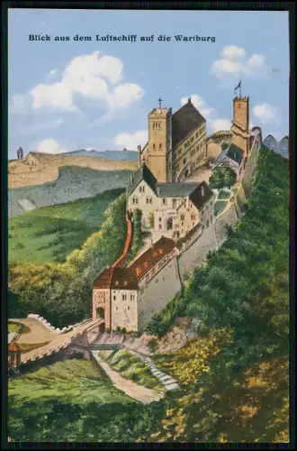 AK - Luftaufnahme der Wartburg bei Eisenach – beeindruckende Festung Burg 1933