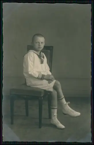 6x Foto AK - Jungs in Matrosenanzug - nostalgischer Studioaufnahmen - 1920-30
