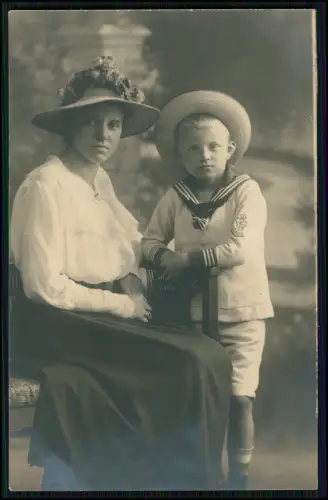 6x Foto AK - Jungs in Matrosenanzug - nostalgischer Studioaufnahmen - 1920-30