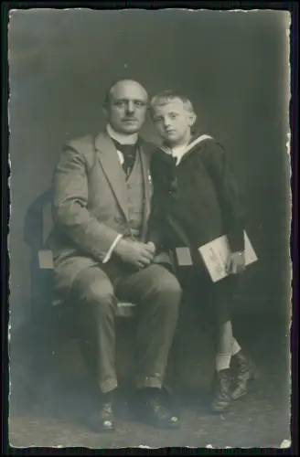 6x Foto AK - Jungs in Matrosenanzug - nostalgischer Studioaufnahmen - 1920-30