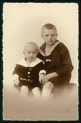 6x Foto AK - Jungs in Matrosenanzug - nostalgischer Studioaufnahmen - 1920-30