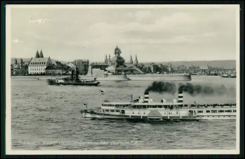 AK Koblenz am Rhein - Ausflugschiff Schaufelraddampfer - Aufschrift Blücher ?