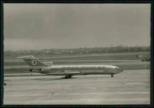 Foto 12x8cm - Flugzeug - THY Türkei Turkish - Airlines Boeing 727 auf Rollfeld