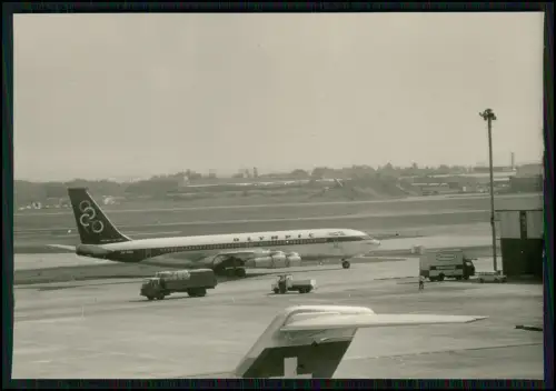 Foto 12x8cm - Flugzeug - Olympia Olympiade Olympic Airways Boeing 707 Rollfeld