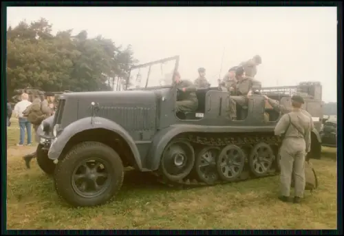 Foto 13x9cm - Sd.Kfz. 7 - Halbkettenfahrzeug mit Soldatenbesatzung - Panzer Tank