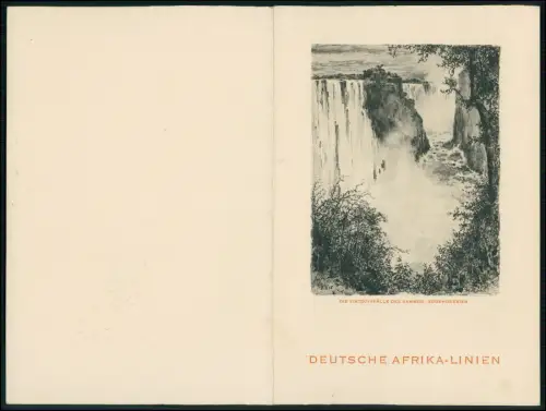4x Menükarte - Deutsche Afrika-Linien Schiff - Dampfer Windhuk Woermann 1937