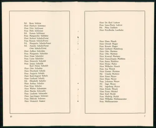 13 S.  Hansa-Fahrt 1937 Teilnehmerliste alle Namen Dampfer Windhuk Woermann 1937