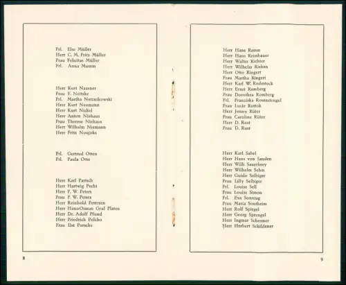 13 S.  Hansa-Fahrt 1937 Teilnehmerliste alle Namen Dampfer Windhuk Woermann 1937