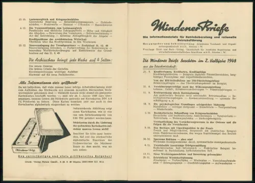 2x Mindener Briefe 1948 Info-Dienst Wirtschaft Kriegswirtschaft Ratgeber Archiv