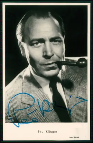 Paul Klinger Autogrammkarte original signiert - deutscher Schauspieler klassisch