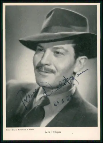 René Deltgen Autogrammkarte original signiert - Klassiker deutscher Film Vintage