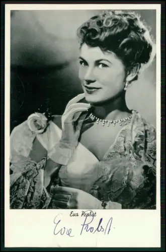 Eva Probst - Autogrammkarte original signiert - deutscher Filmstar 50er Jahre