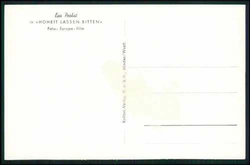 Eva Probst - Autogrammkarte original signiert - deutscher Filmstar 50er Jahre