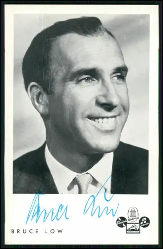 Bruce Low Autogrammkarte Original Signiert - Deutscher Sänger Vintage Foto