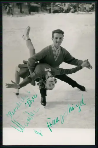 Marika Kilius Franz Ningel Autogrammkart Original Signiert Eiskunstlauf Paarlauf