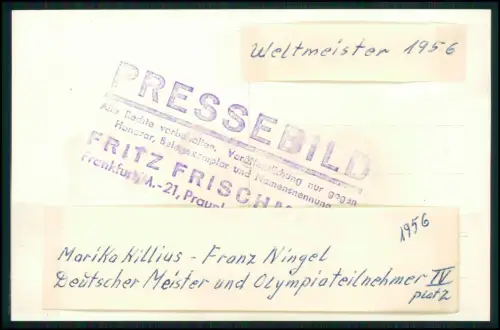 Marika Kilius Franz Ningel Autogrammkart Original Signiert Eiskunstlauf Paarlauf