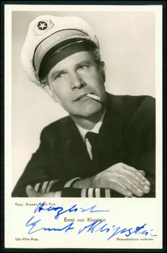 Ernst von Klipstein - handsigniertes Foto Autogramm - Schauspieler Original