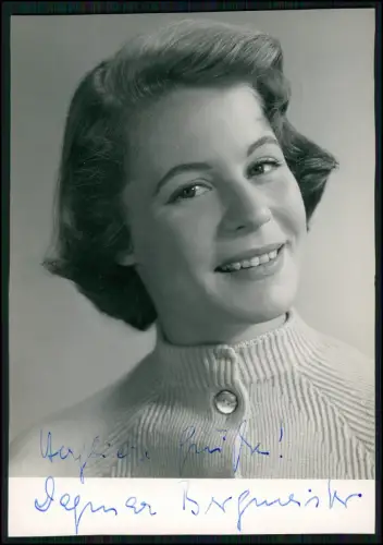 Foto 16x12cm - Dagmar Bergmeister Fernsehansagerin - Portrait Autogramm signiert