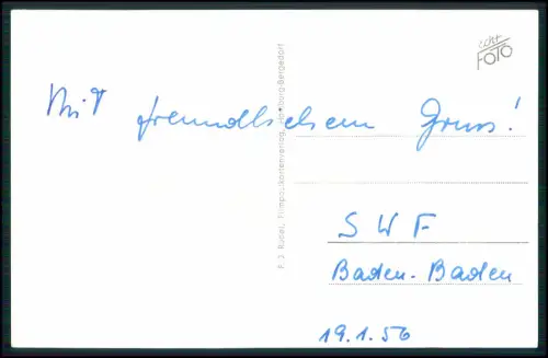 Ursula Irene von Manescul SWF Baden - Portrait Autogramm signiert 1956