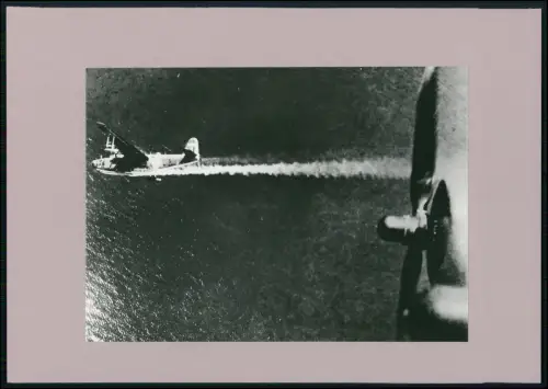 Foto WWII US NAVY Patrol Bomber - Japanisches Wasserflugzeug Absturz Pazifik